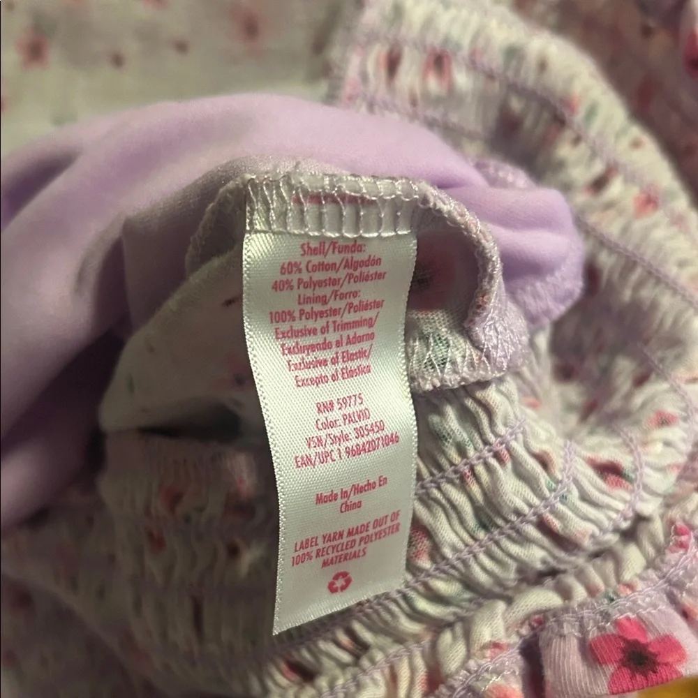 Justice Pink Floral Smocked Blouse